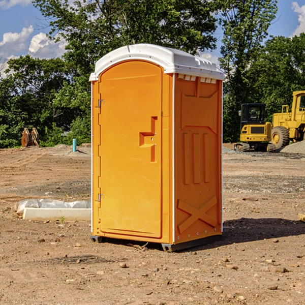 how often are the portable restrooms cleaned and serviced during a rental period in Preston IL